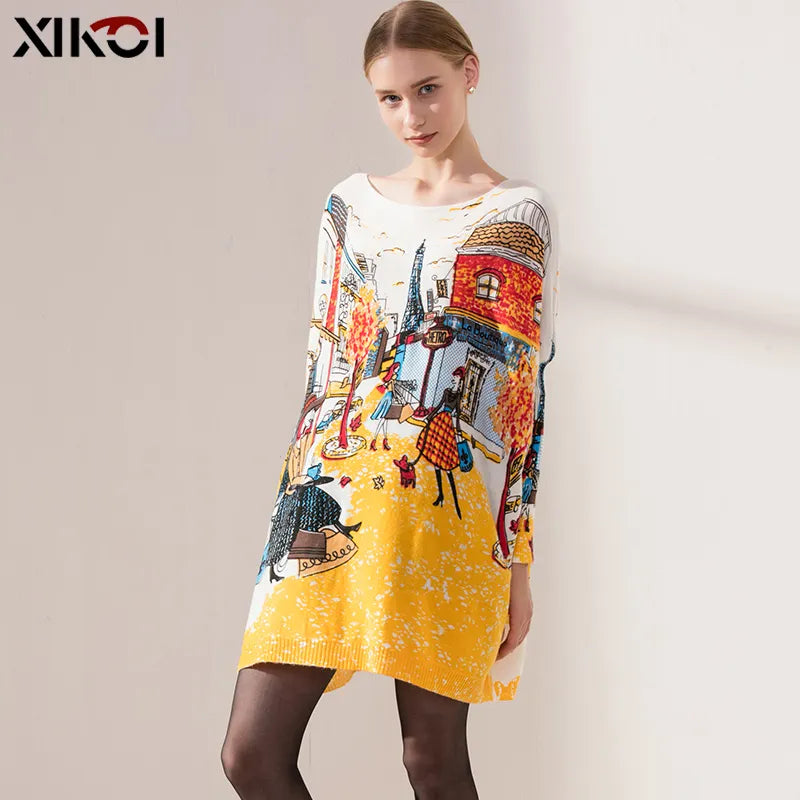 Women's New Knitted Oversized Sweater Dress