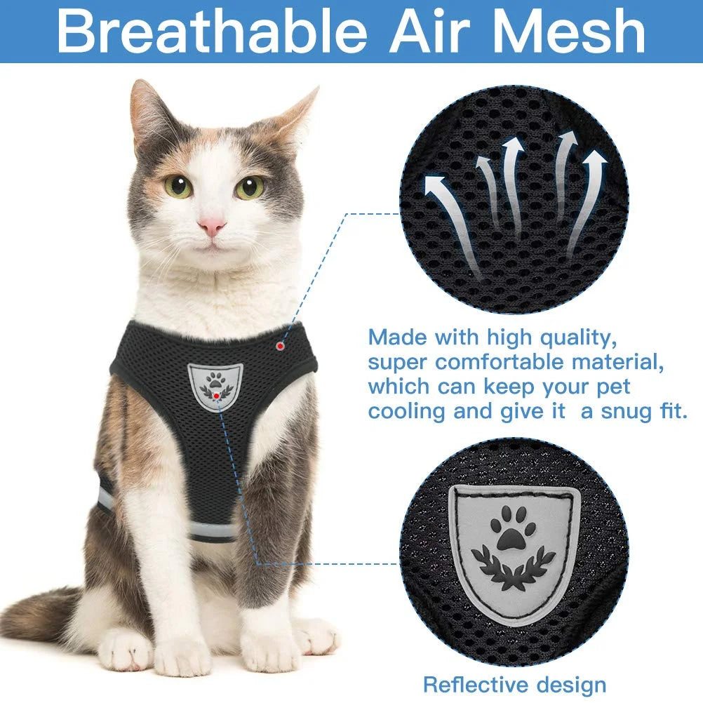 Reflective Pet Harness and Leash