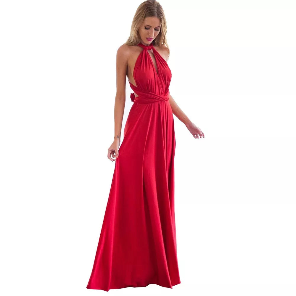 Sexy Multiway Wrap Boho Maxi Club Dress