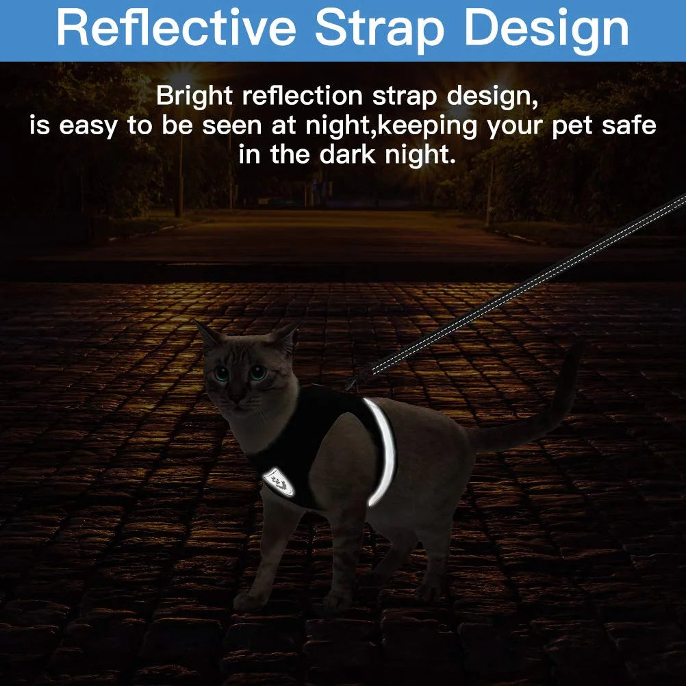 Reflective Pet Harness and Leash