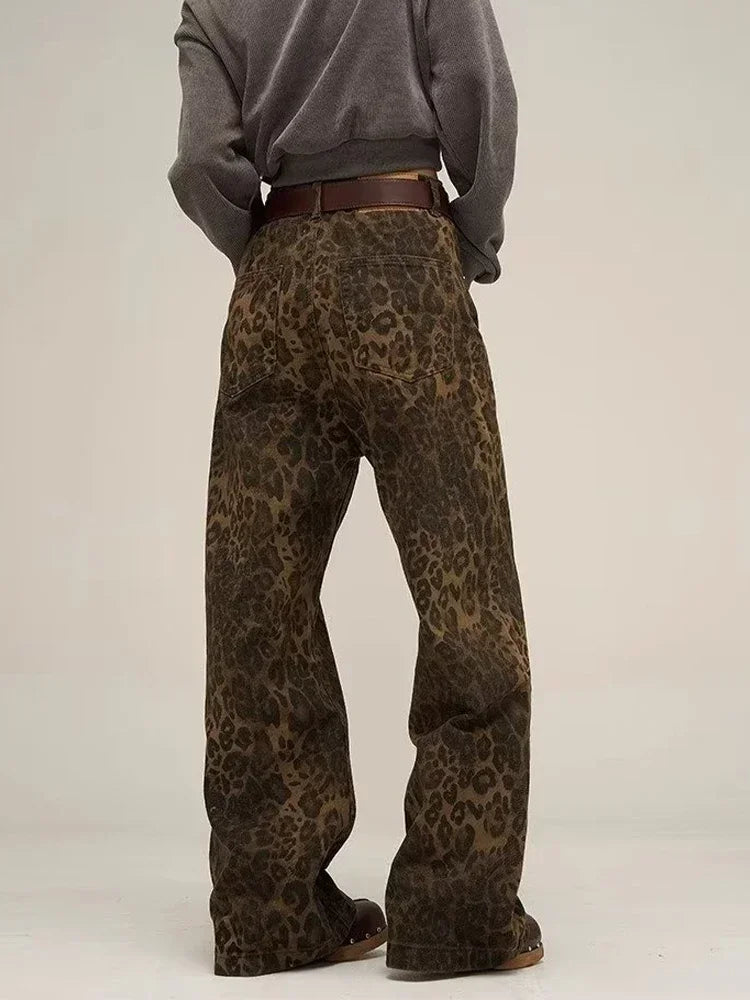 Leopard Oversize Wide Leg Trousers