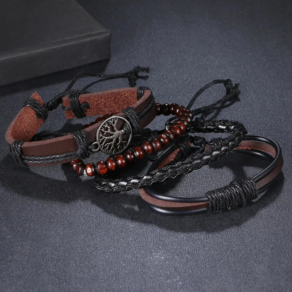 Leather Braided Bracelet for Men