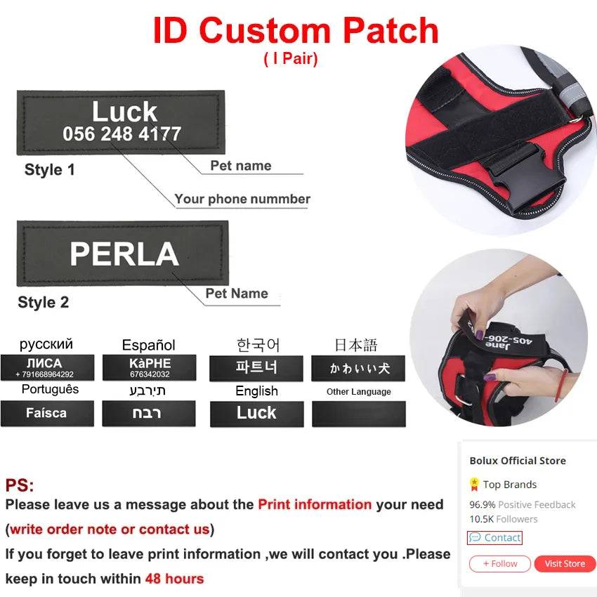 NO-PULL CUSTOM DOG HARNESS