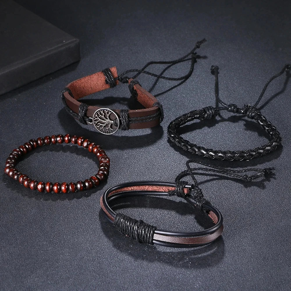 Leather Braided Bracelet for Men