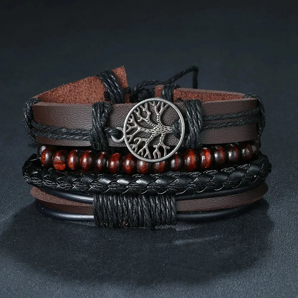 Leather Braided Bracelet for Men