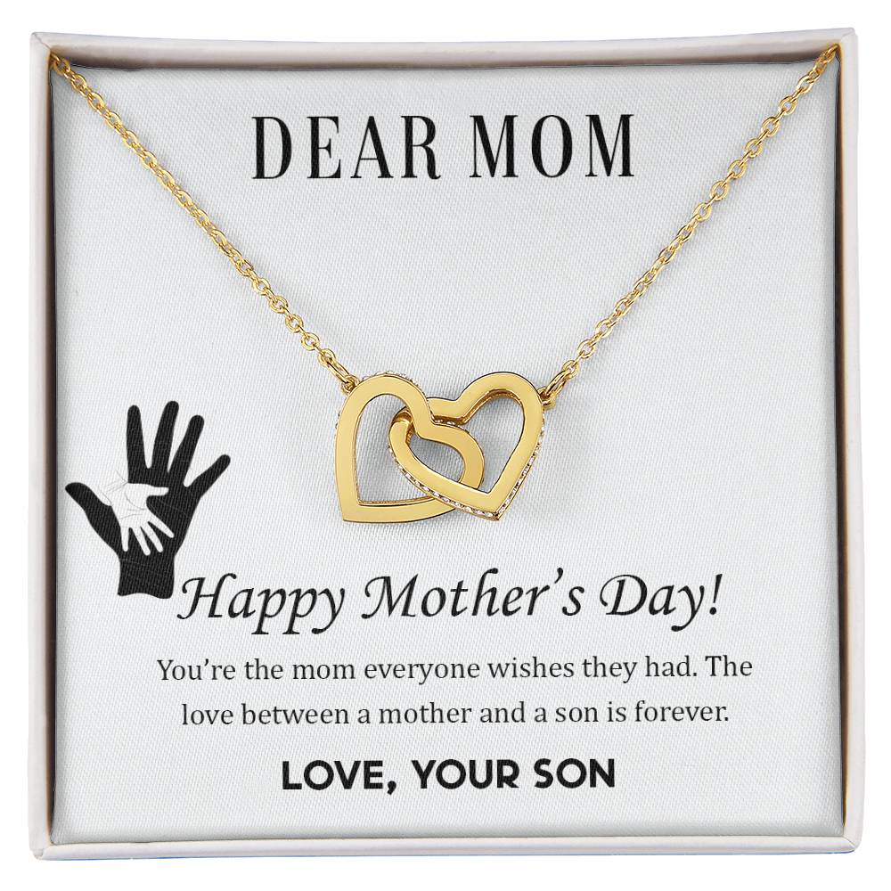 Interlocking Hearts Necklace - Dear Mom