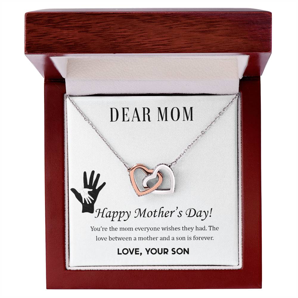 Interlocking Hearts Necklace - Dear Mom