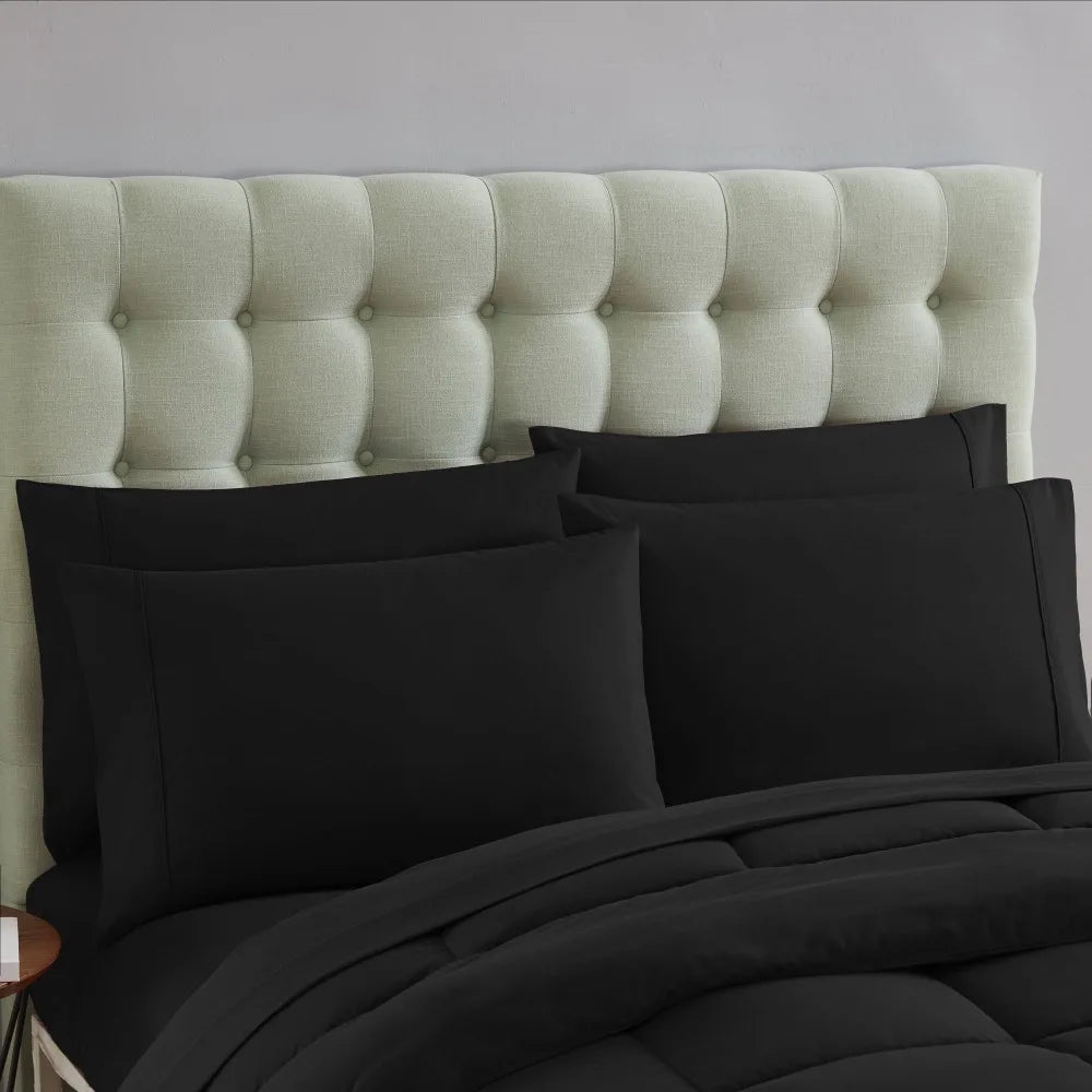 King Size Bedding Set 5-piece Bed in A Bag Down Alternative Comforter Set, King