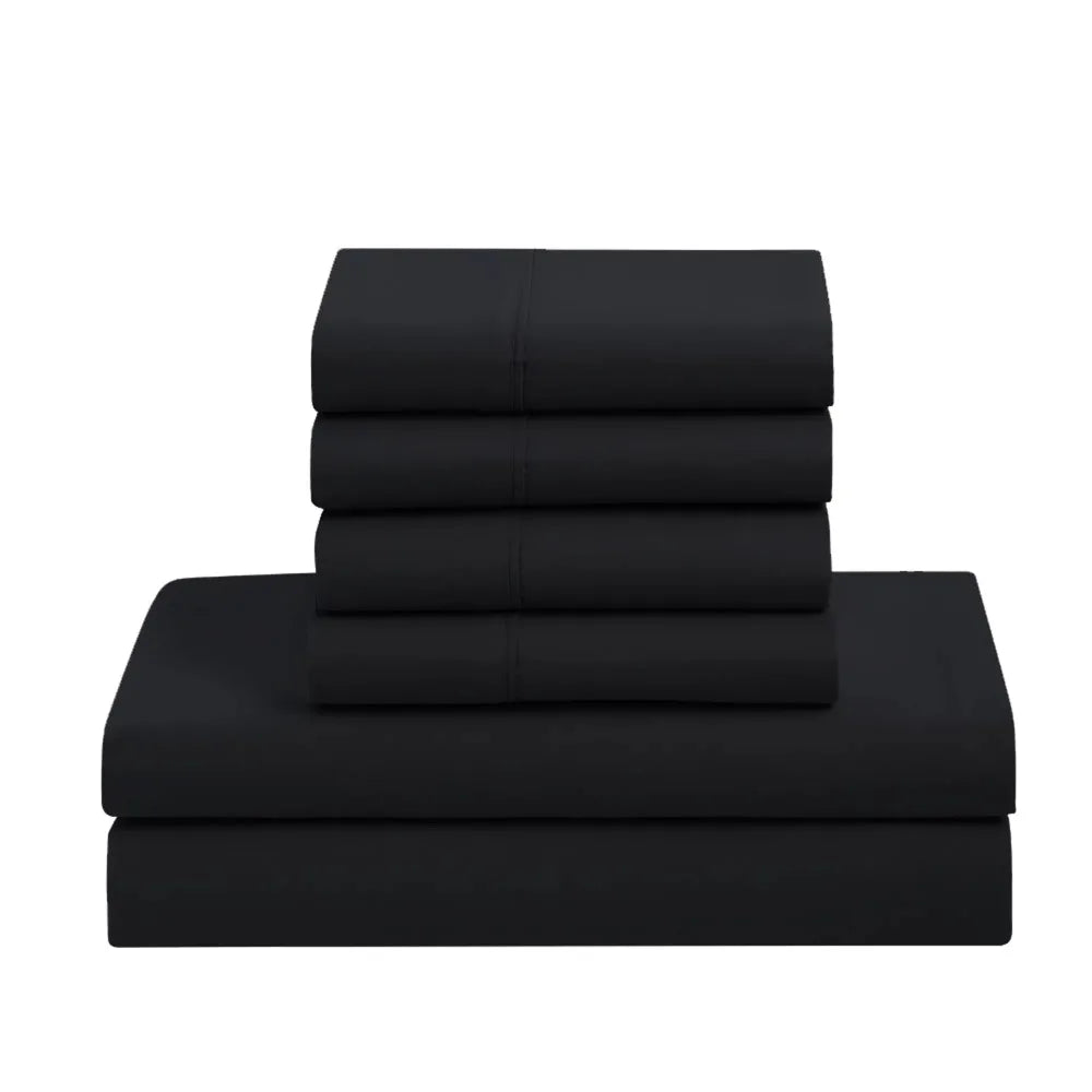 King Size Bedding Set 5-piece Bed in A Bag Down Alternative Comforter Set, King